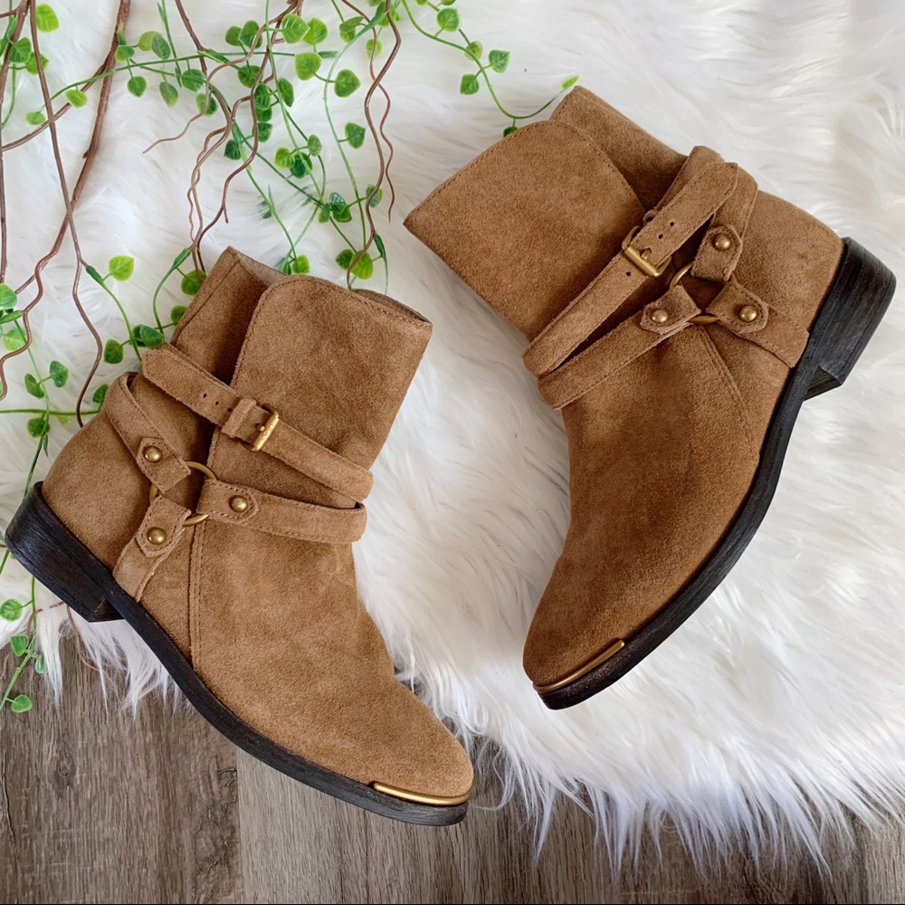 NEW | UGG Kelby Leather Suede Ankle Bootie Boots Brown Size 5.5